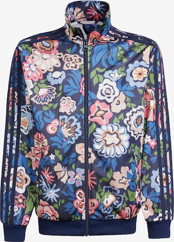 Veste de survêtement 'Adidas Originals x Liberty London Firebird' ADIDAS ORIGINALS en bleu : devant