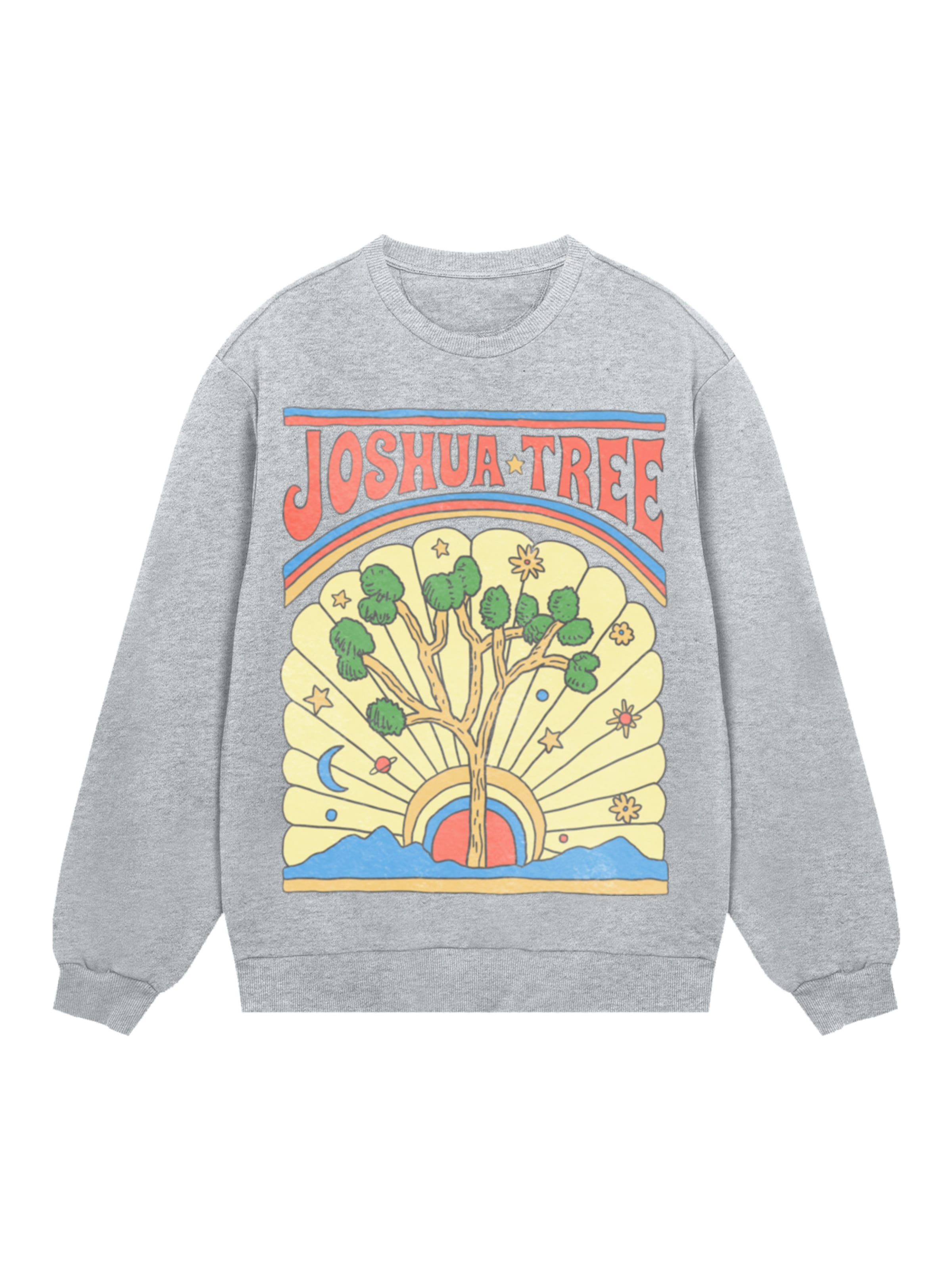 Sweat-shirt 'US National Parks Joshua Tree' F4NT4STIC en gris : devant