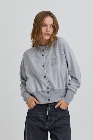 Ball Zip-Up Hoodie 'ALBERTA' in Grey