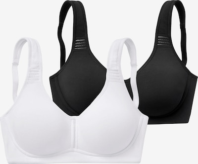 Mažinanti liemenėlė 'Soft-bra 2er' iš PETITE FLEUR, spalva – juoda / balta, Prekių apžvalga