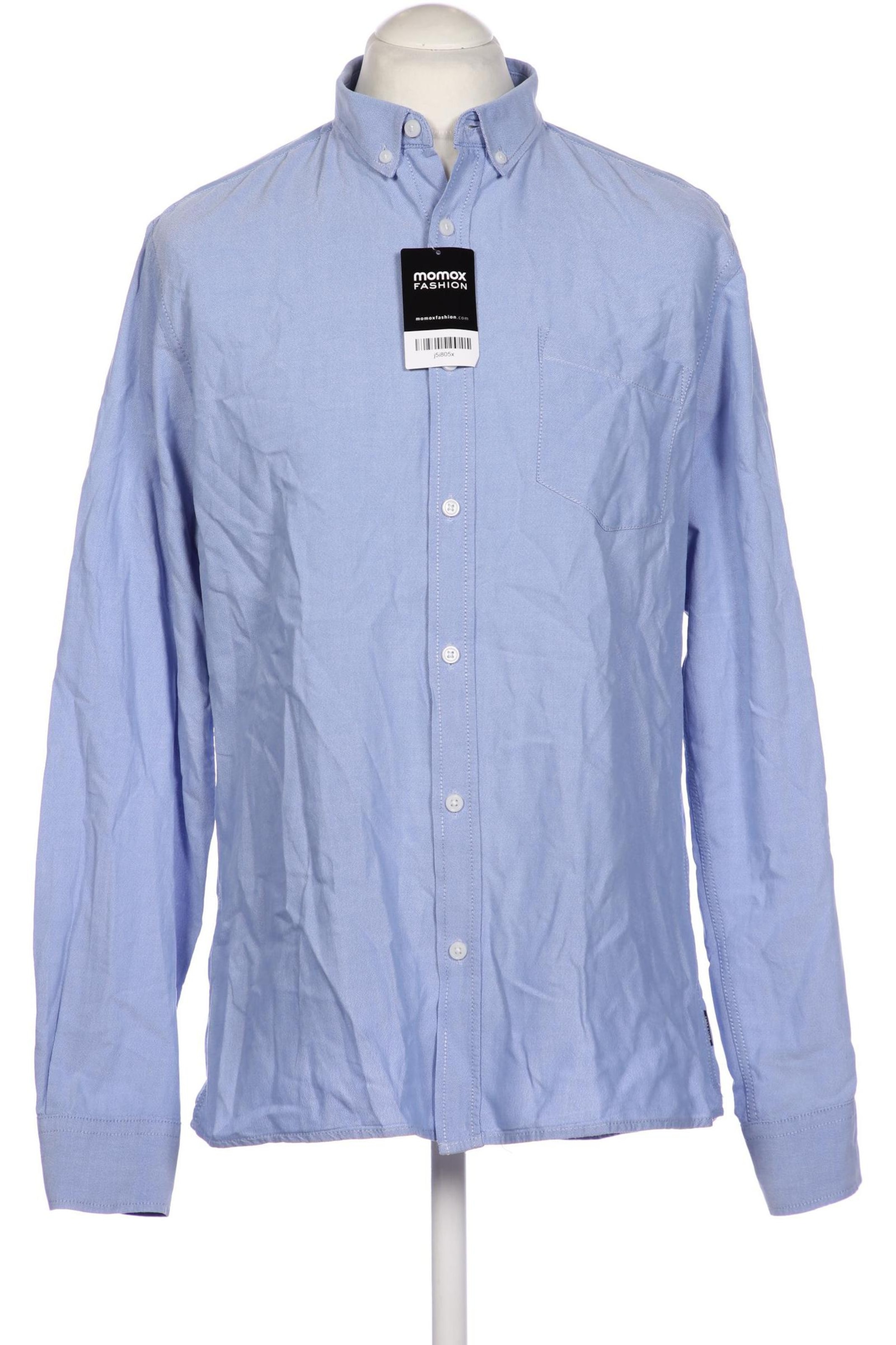 Only & Sons Button Up Shirt in XL in Blue: front