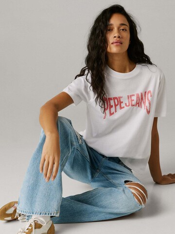 T-shirt 'Maca' Pepe Jeans en blanc