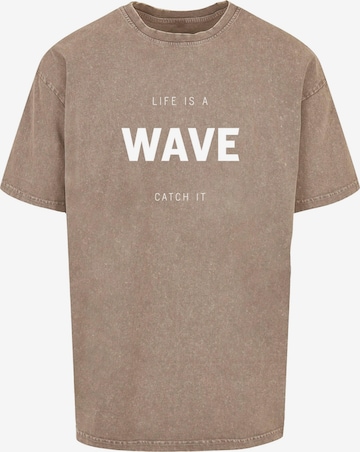 T-Shirt 'Summer - Life Is A Wave' Merchcode en vert : devant