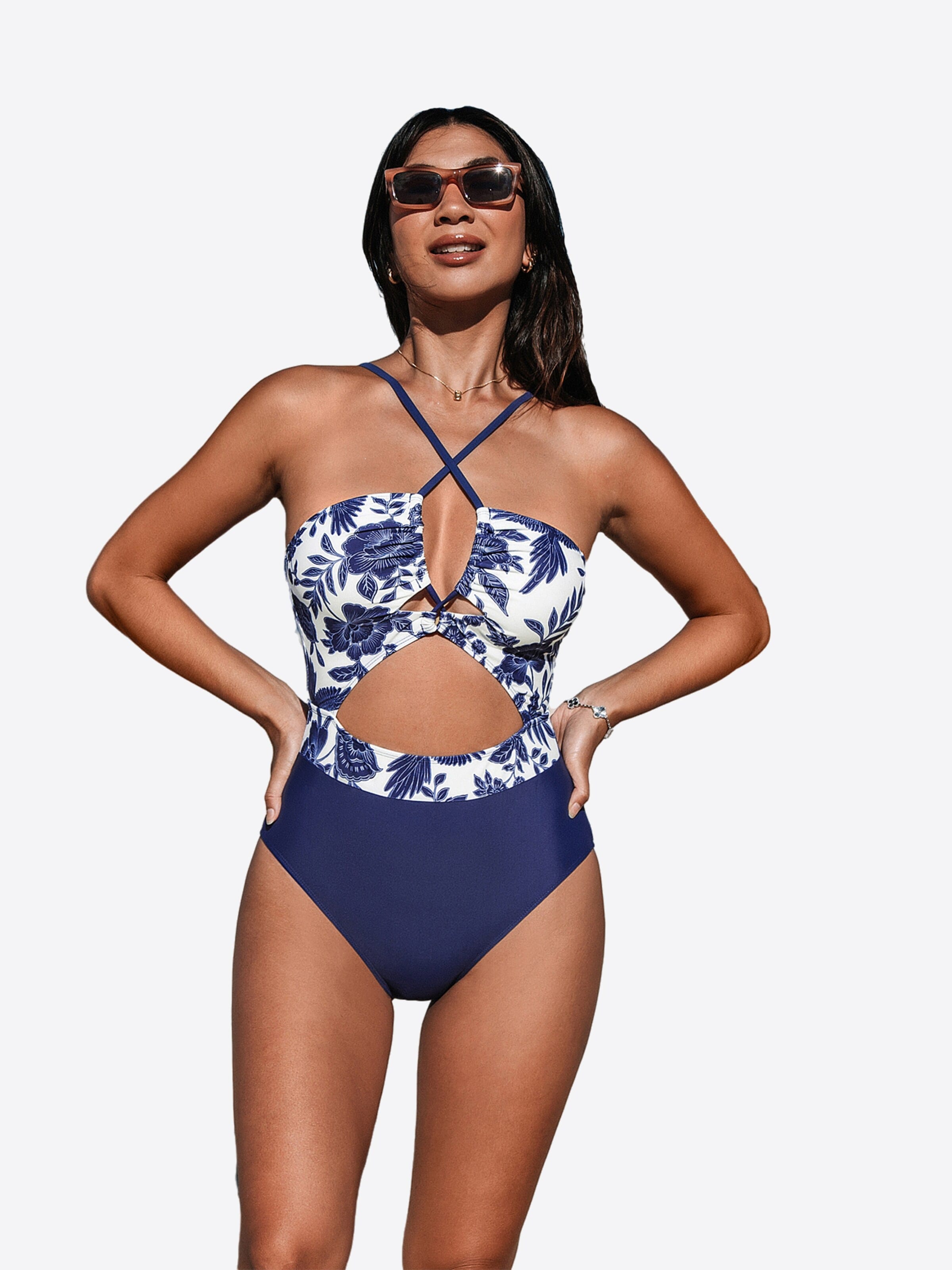 Cupshe Badeanzug‌‌‌‌‌‌‌‌ in Blau: Vorderseite