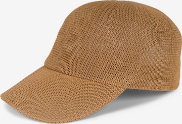 styleBREAKER Cap 'Papierstroh Baseball Cap' in Beige: Vorderseite