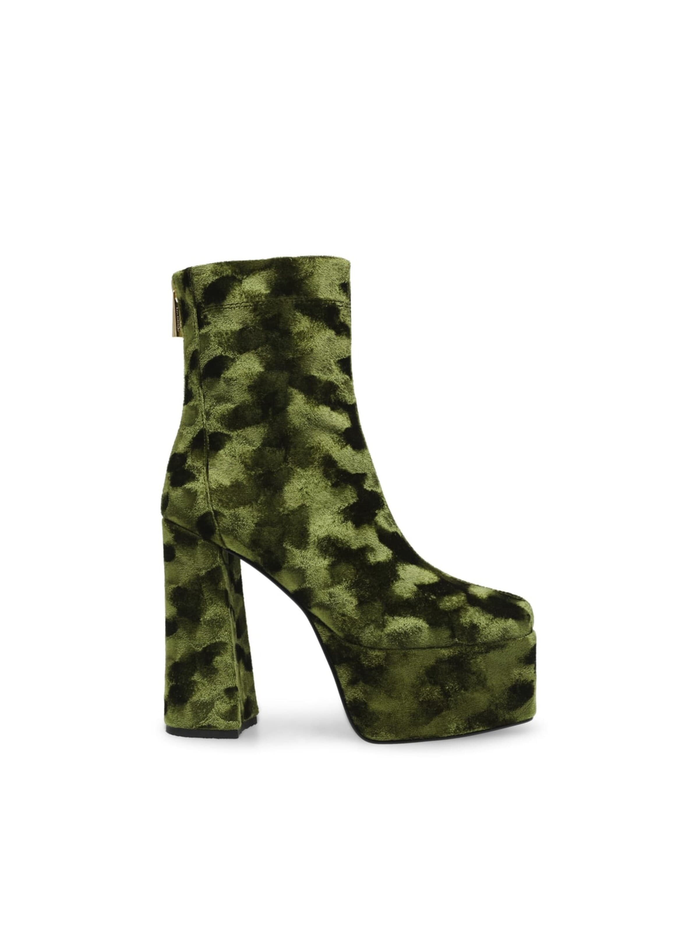 STEVE MADDEN Ankelstøvler 'Voyager Grn Velvet' i grøn: forside