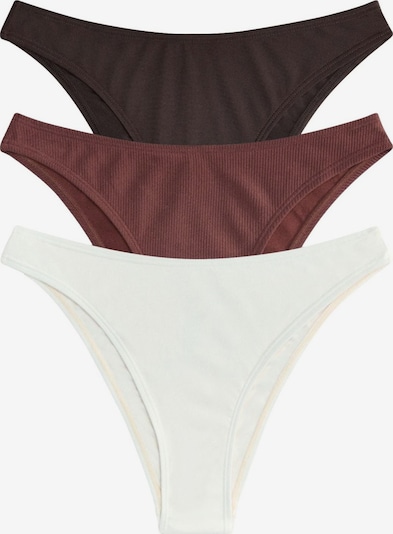 The Set Bikini donji dio u hrđavo smeđa / tamno smeđa / bijela, Pregled proizvoda