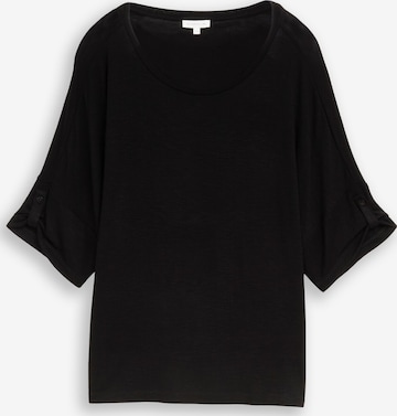 T-shirt TOM TAILOR en noir : devant