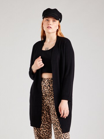 Vero Moda Curve Knit Cardigan 'VMCSABA' in Black: front