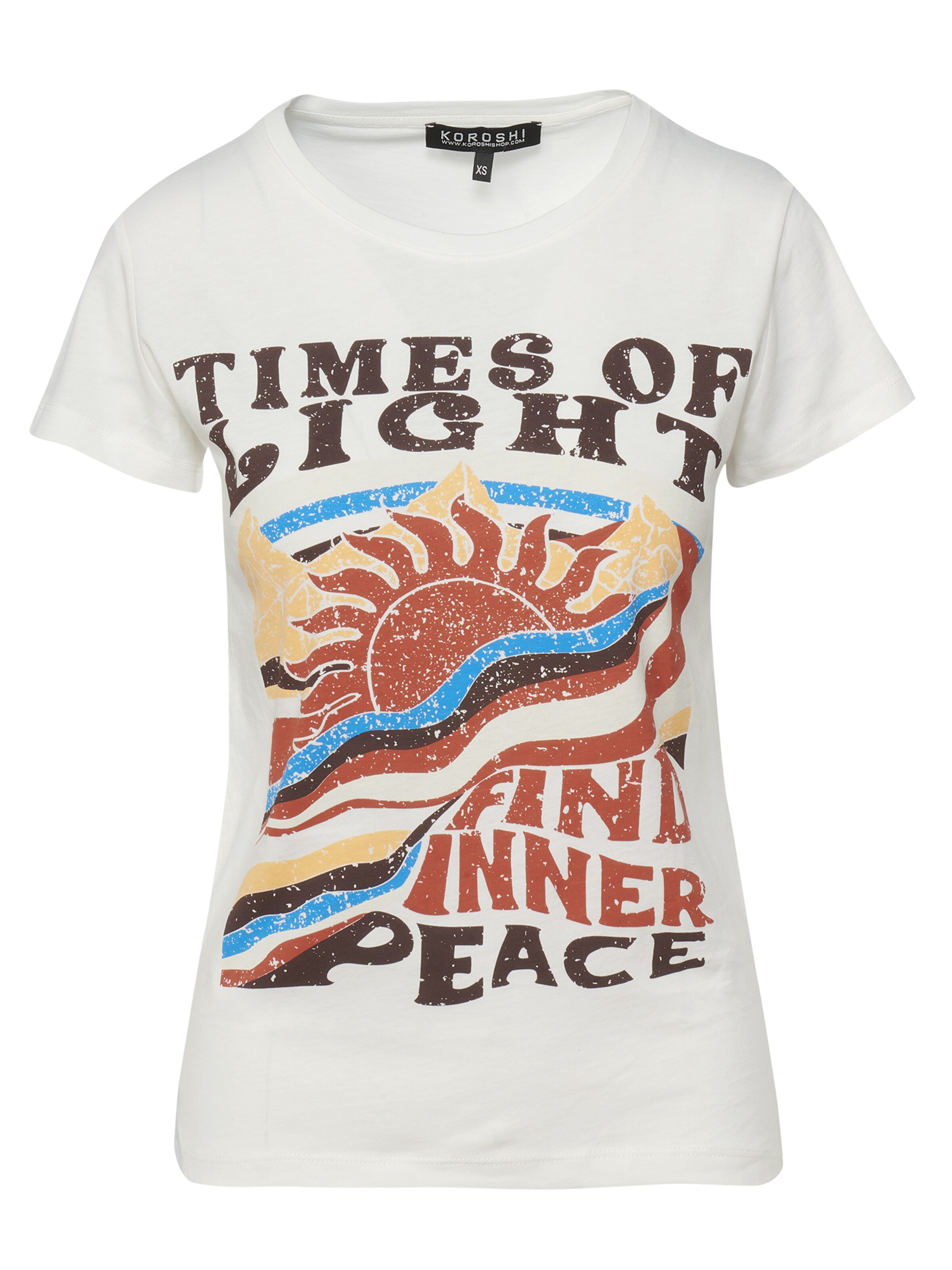 KOROSHI Μπλουζάκι σε μπεζ: μπροστά