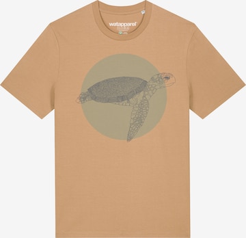 Maglietta 'Meeresschildkröte' di Watapparel in beige: frontale