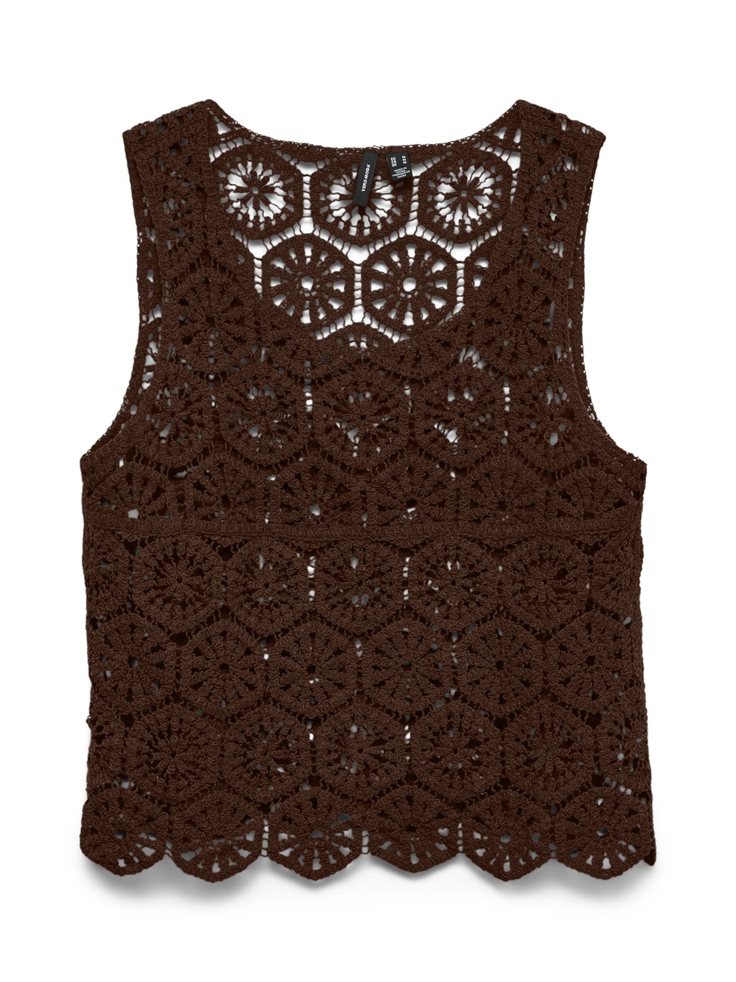 Tops en tricot VERO MODA en marron : devant