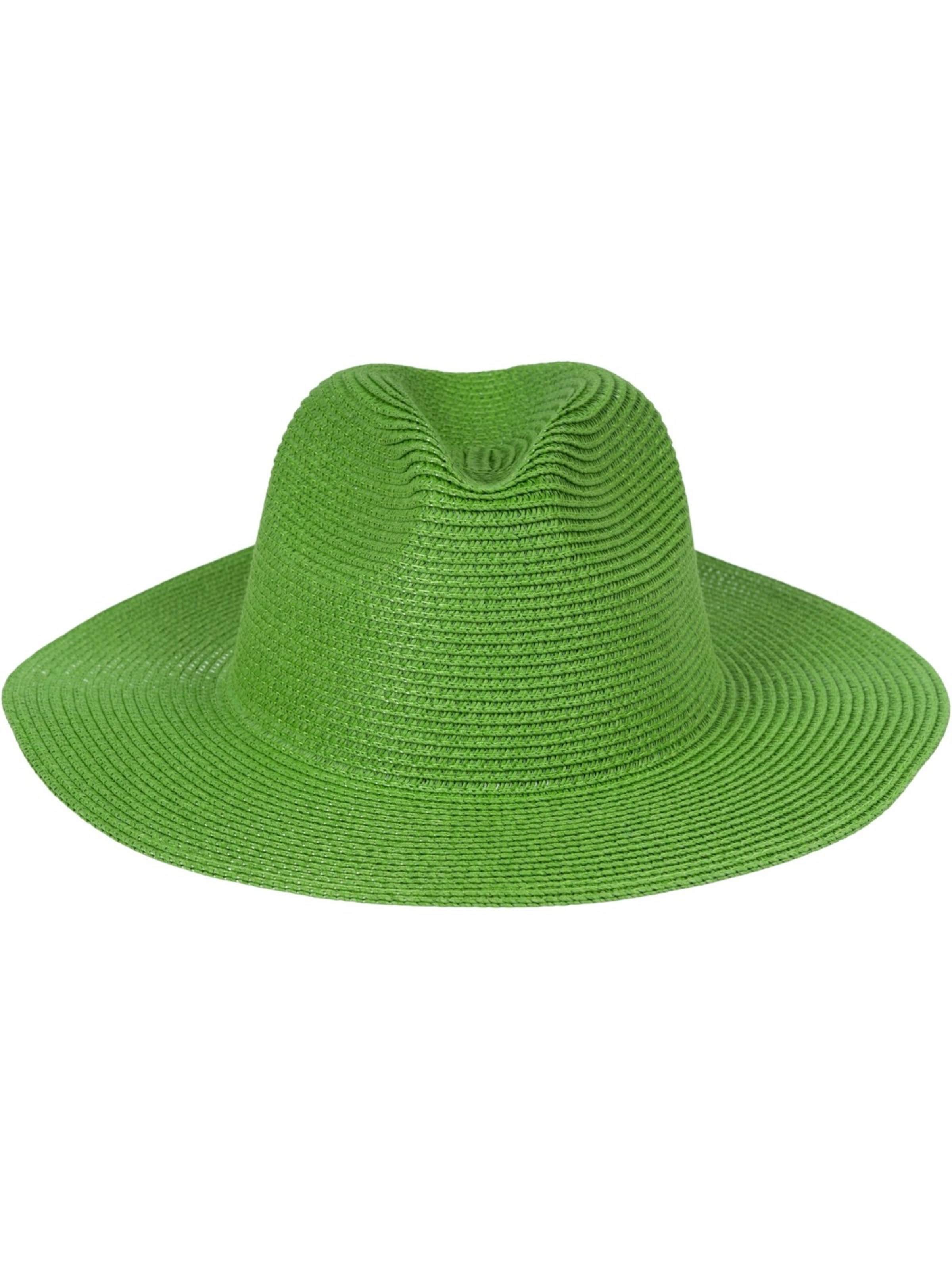 styleBREAKER Hat 'Panama Strohhut - Knautschhut' in Green: front