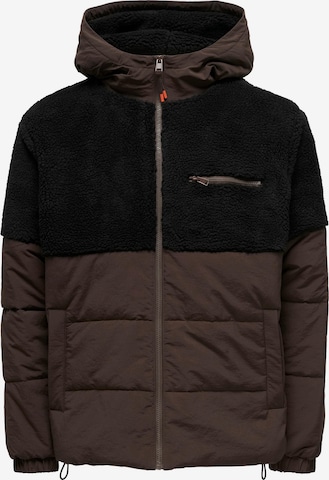 Veste mi-saison 'OHIO' Only & Sons en marron : devant