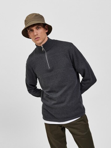 SELECTED HOMME - Pullover 'MAINE' em cinzento