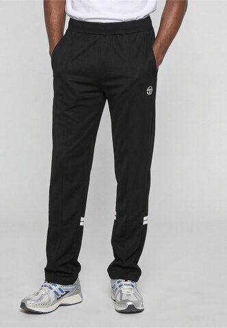 Regular Pantalon de sport Sergio Tacchini en noir : devant