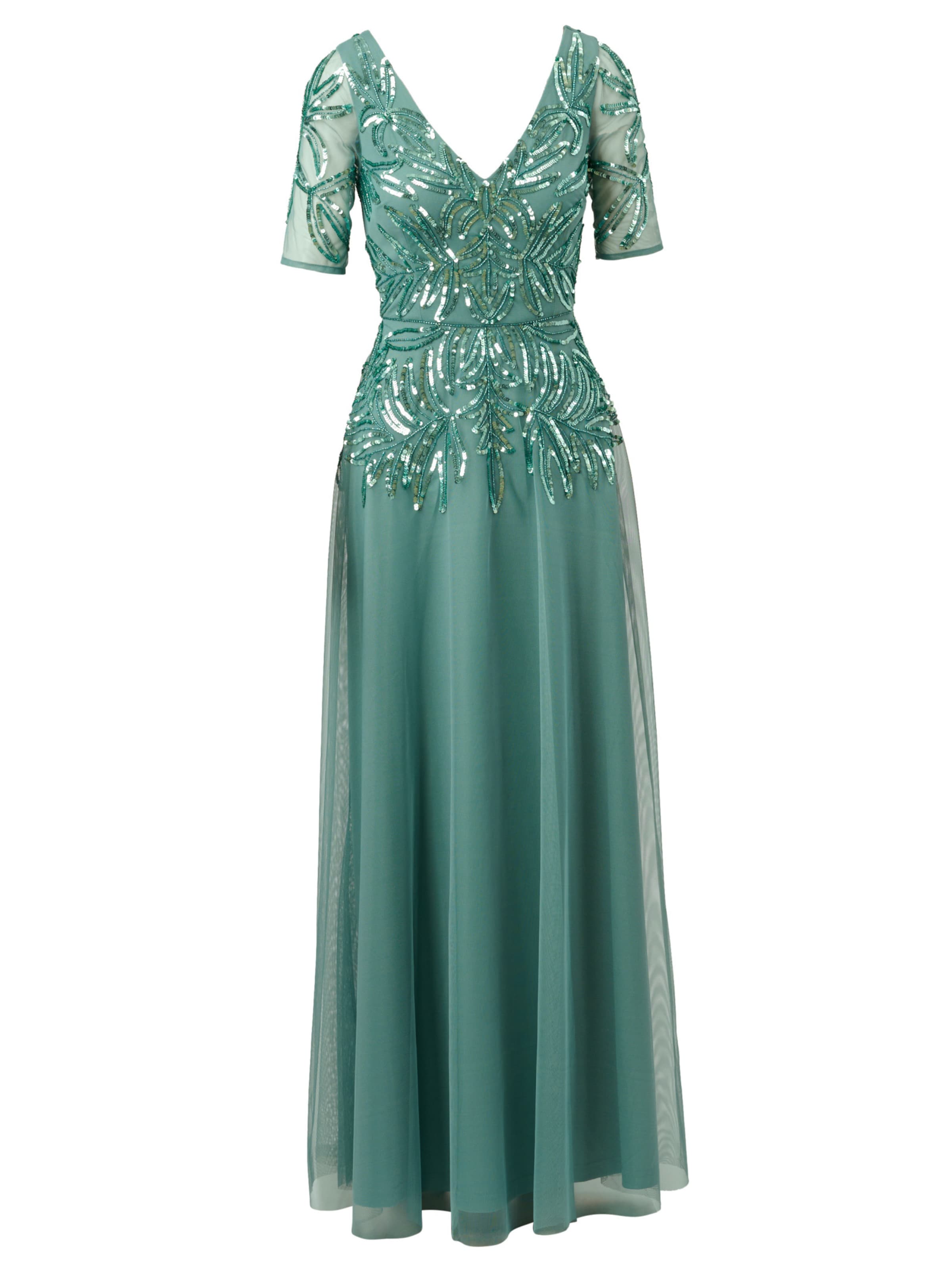 Adrianna Papell Evening dress 'Beaded Mesh' in Green: front