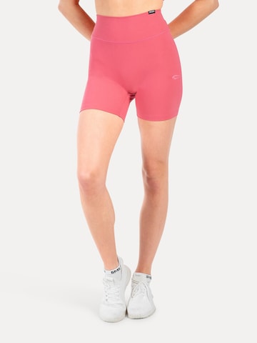 Smilodox Skinny Sports trousers ' Veyra ' in Pink: front