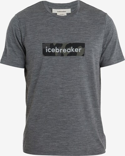 ICEBREAKER Koszulka funkcyjna 'Natural' w kolorze szary / czarny / białym, Podgląd produktu