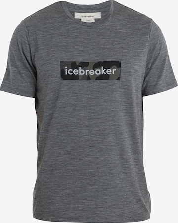 T-Shirt fonctionnel 'Natural' ICEBREAKER en gris : devant