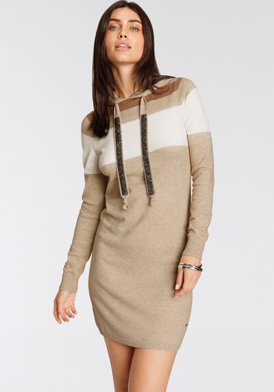 LAURA SCOTT Dress in Sand / Caramel / Cappuccino, View model