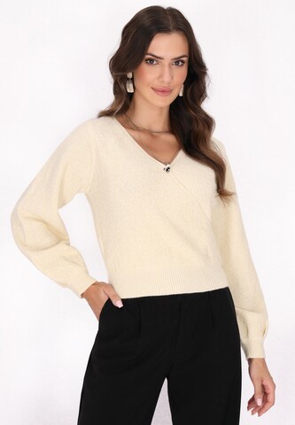 faina - Pullover em branco: frente