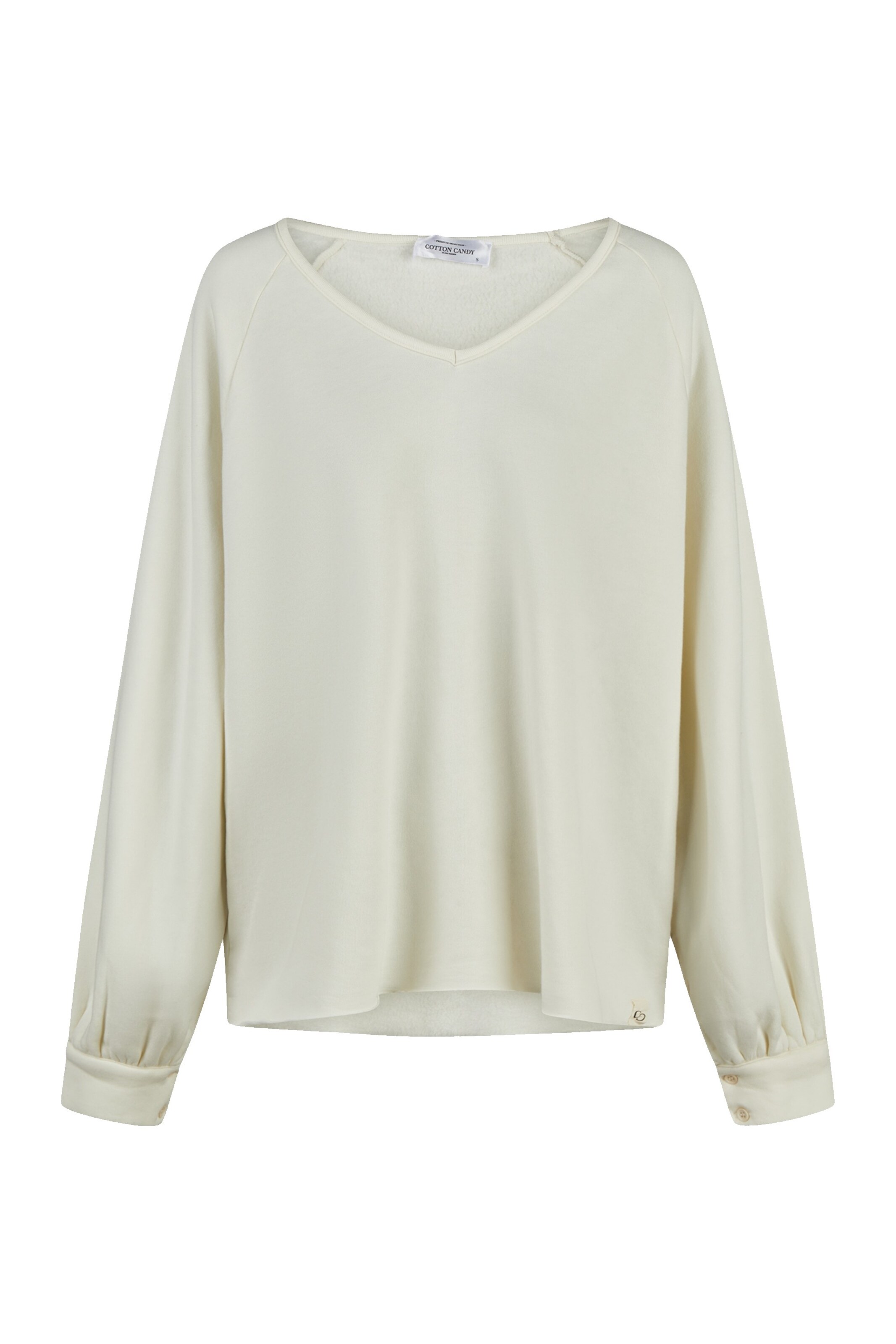 Cotton Candy Sweatshirt in Wit: voorkant