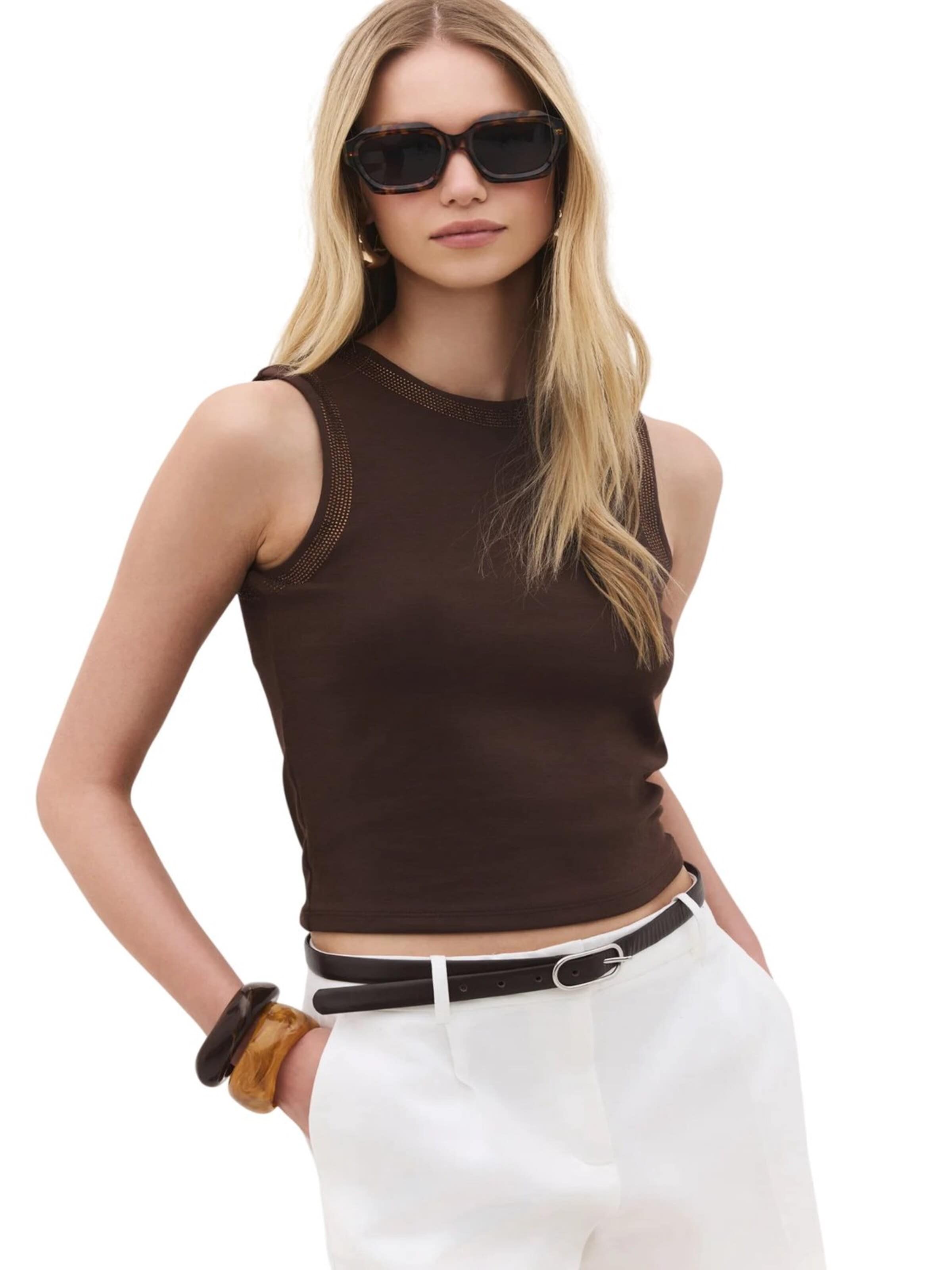 No Matter What Top in Brown