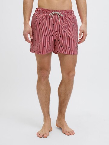 Pantaloncini da bagno 'JPSTMaui' di JACK & JONES in rosso: frontale