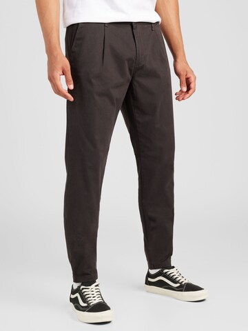 Only & Sons Slim fit Pleat-Front Pants 'CAM' in Grey: front