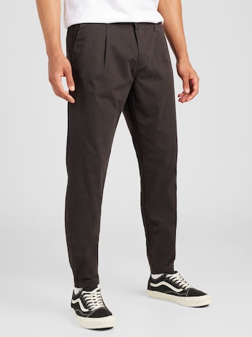 Coupe slim Pantalon à pince 'CAM' Only & Sons en gris : devant