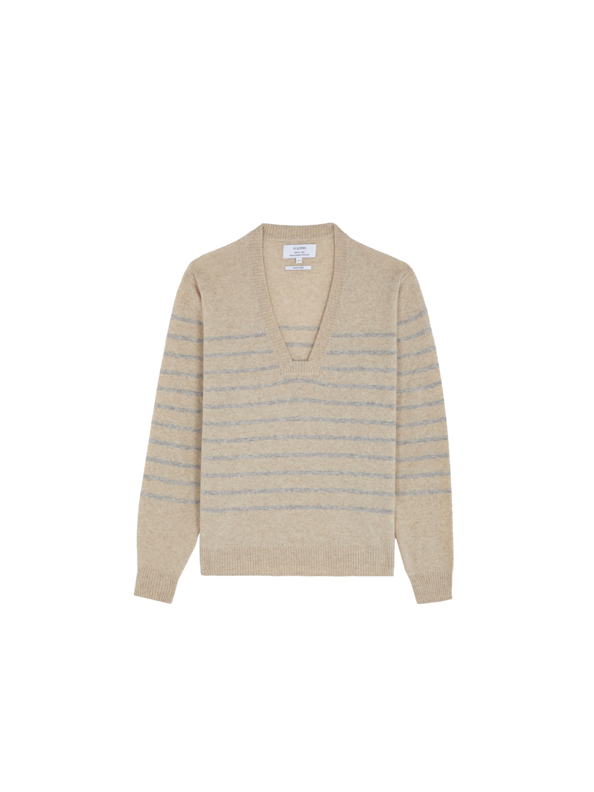 Scalpers Pullover 'Joy Square' in Beige: Vorderseite