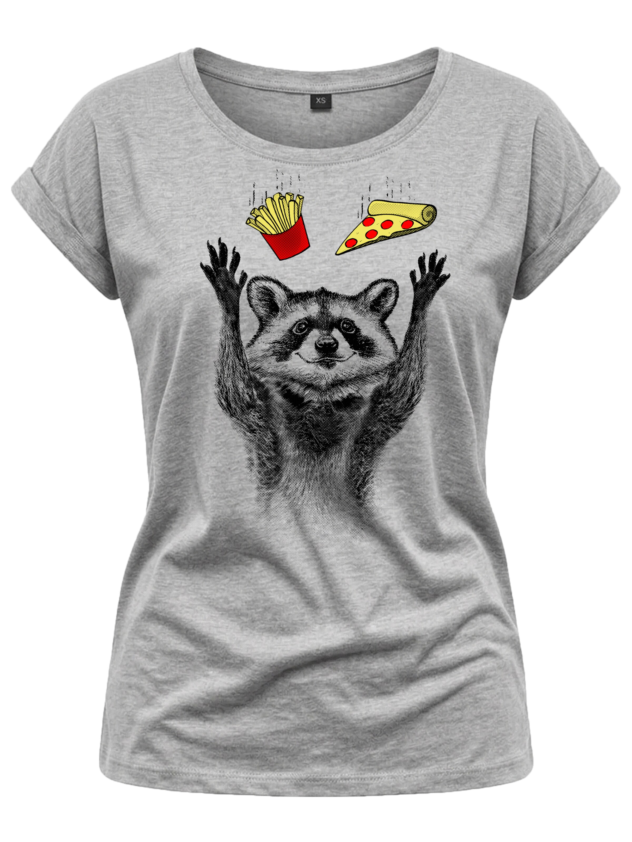 MAKAYA Shirt 'Pizza' in Grey: front