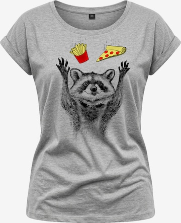 MAKAYA Shirt 'Pizza' in Grey: front
