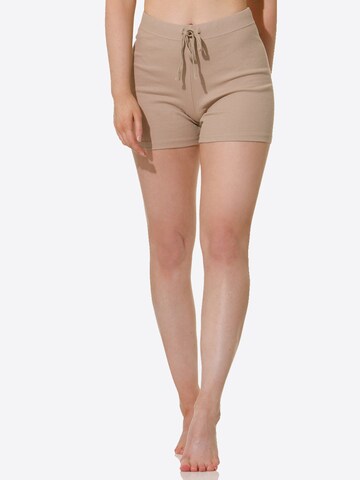 Coupe slim Pantalon Yenita en beige : devant