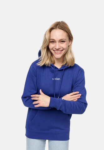 Sweat-shirt smiler. en bleu