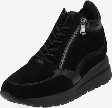 WALDLÄUFER High-Top Sneakers in Black: front