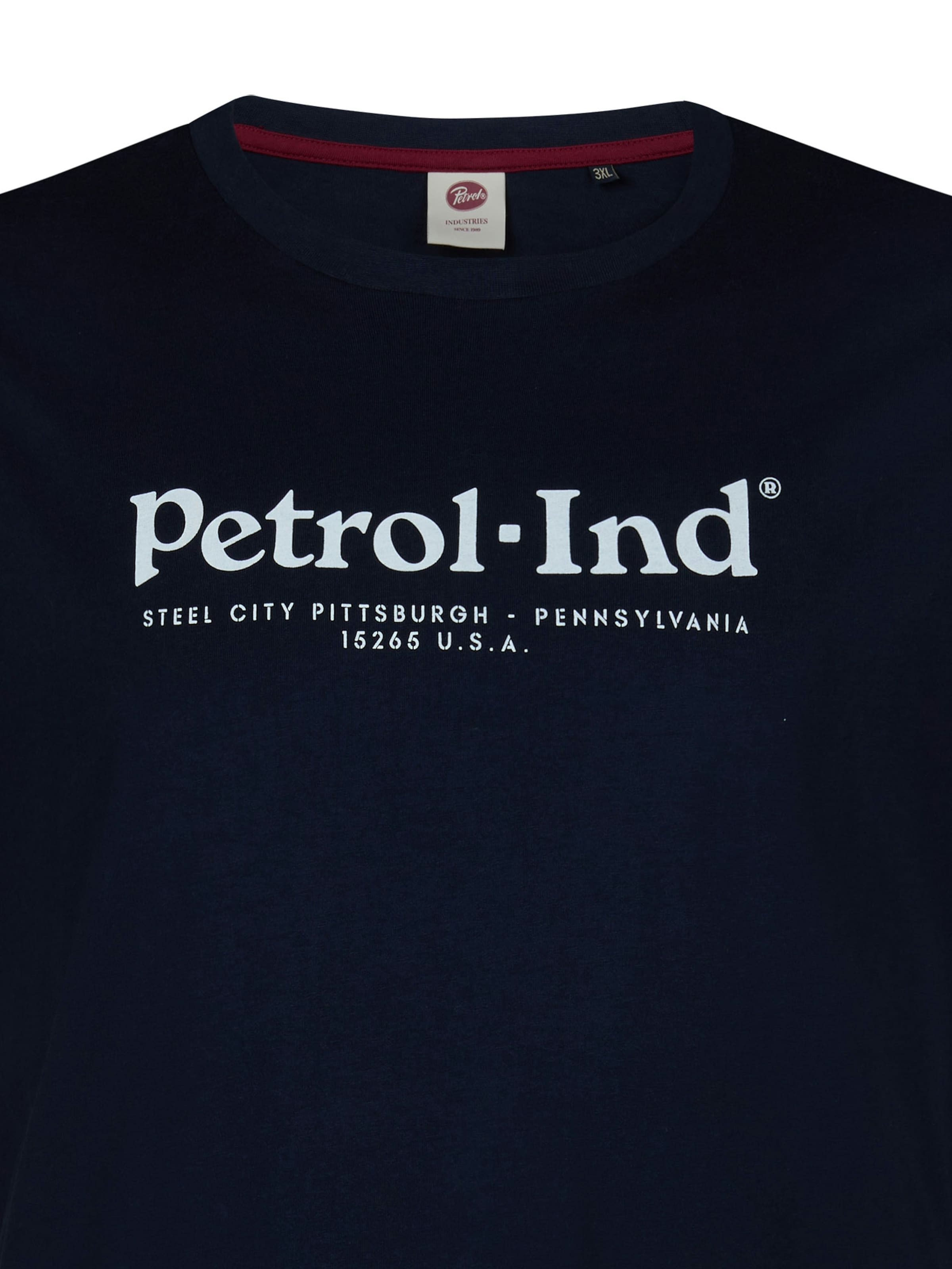 T-Shirt 'Classic' Petrol Industries en bleu
