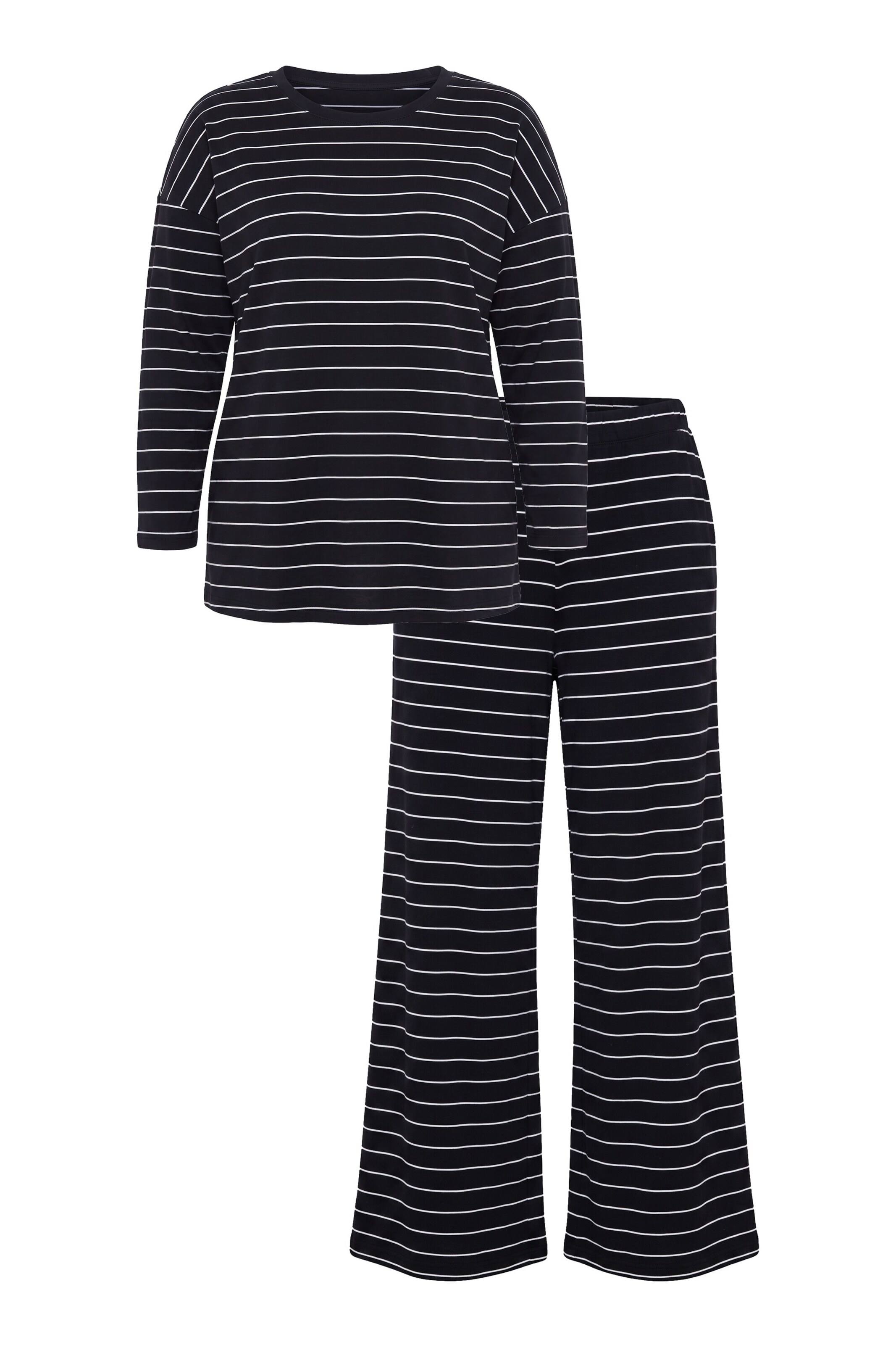 Ulla Popken Pajama in Black: front