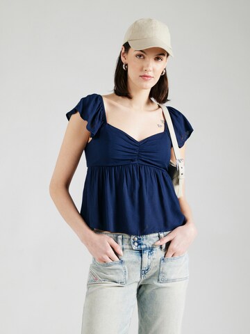 Chemisier HOLLISTER en bleu : devant