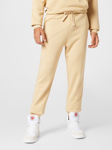 Resteröds Tapered Broek 'BAMBOO' in Beige: voorkant