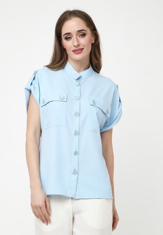 Madam-T Blouse 'AMEDEA' in Blue: front