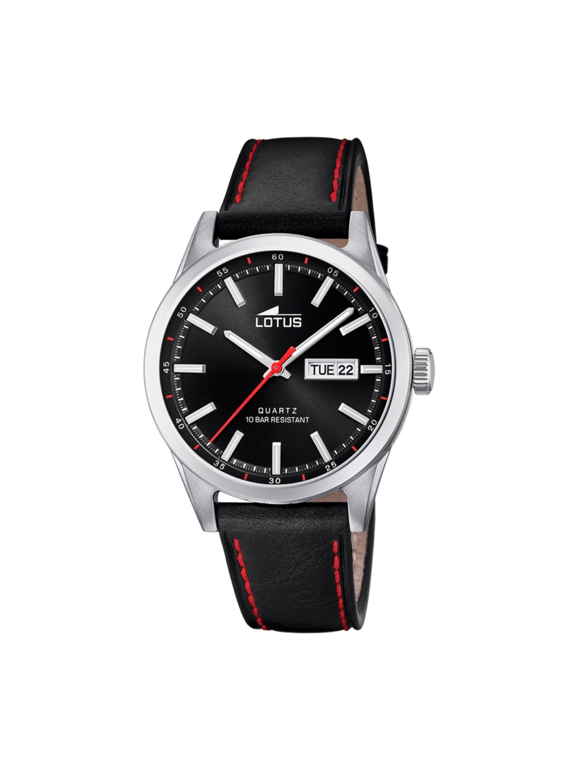 Lotus Analoog horloge 'Chronograph Classics Belt' in Zwart: voorkant