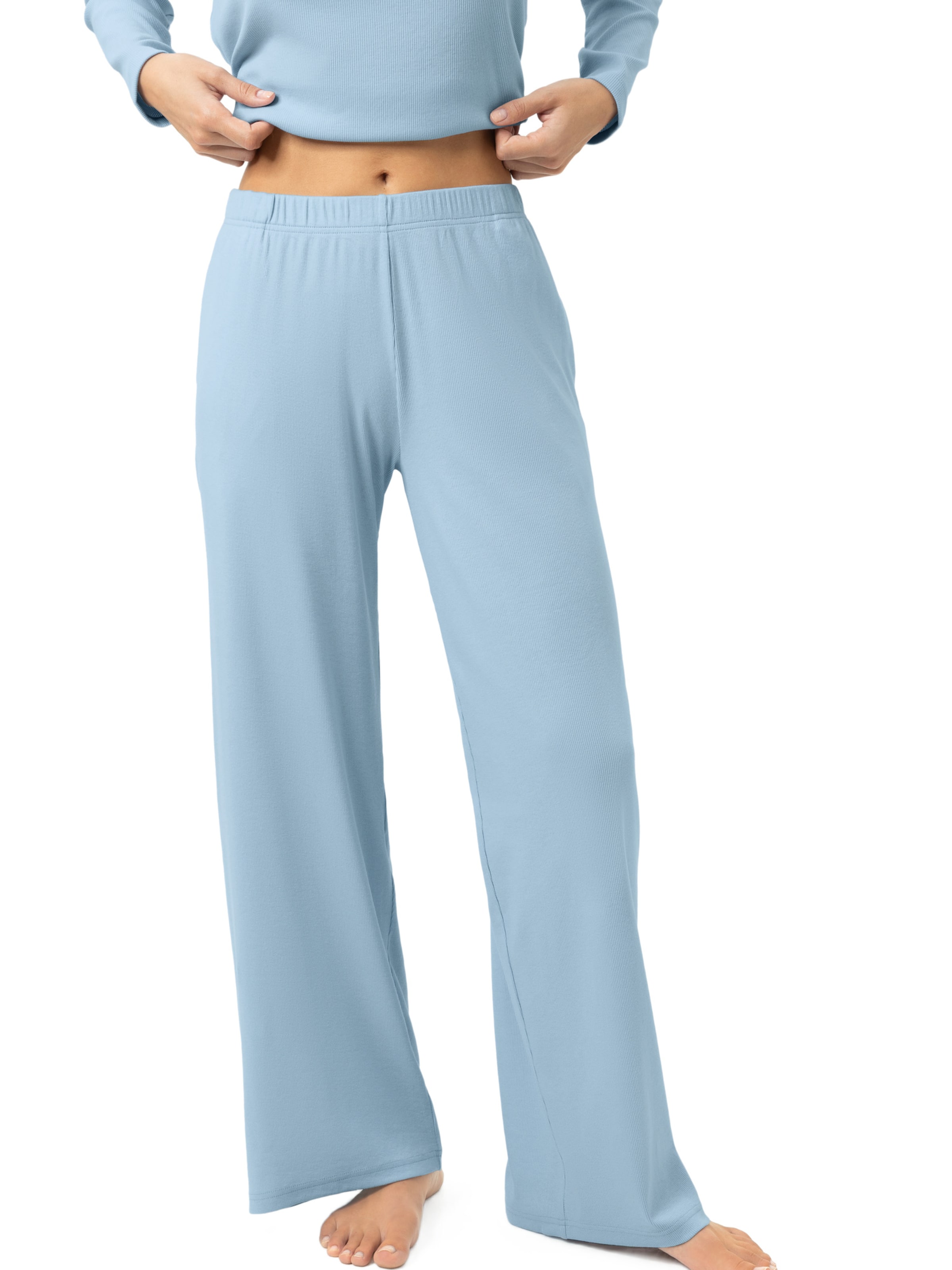 Pantalon de pyjama Mey en bleu : devant