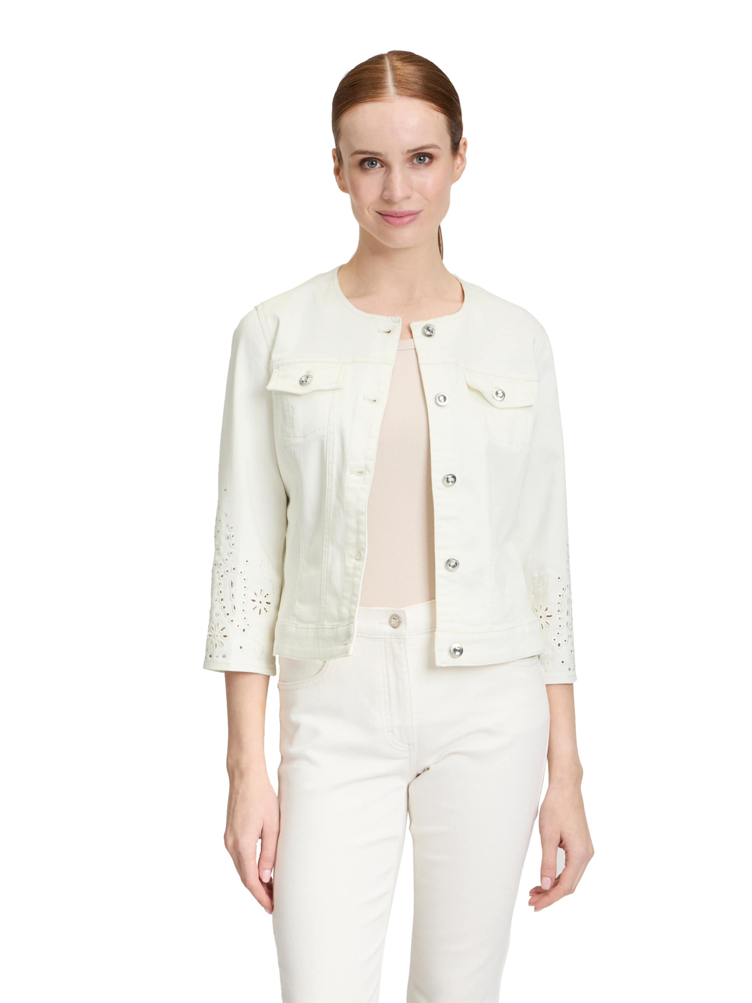 Veste mi-saison Betty Barclay en blanc : devant