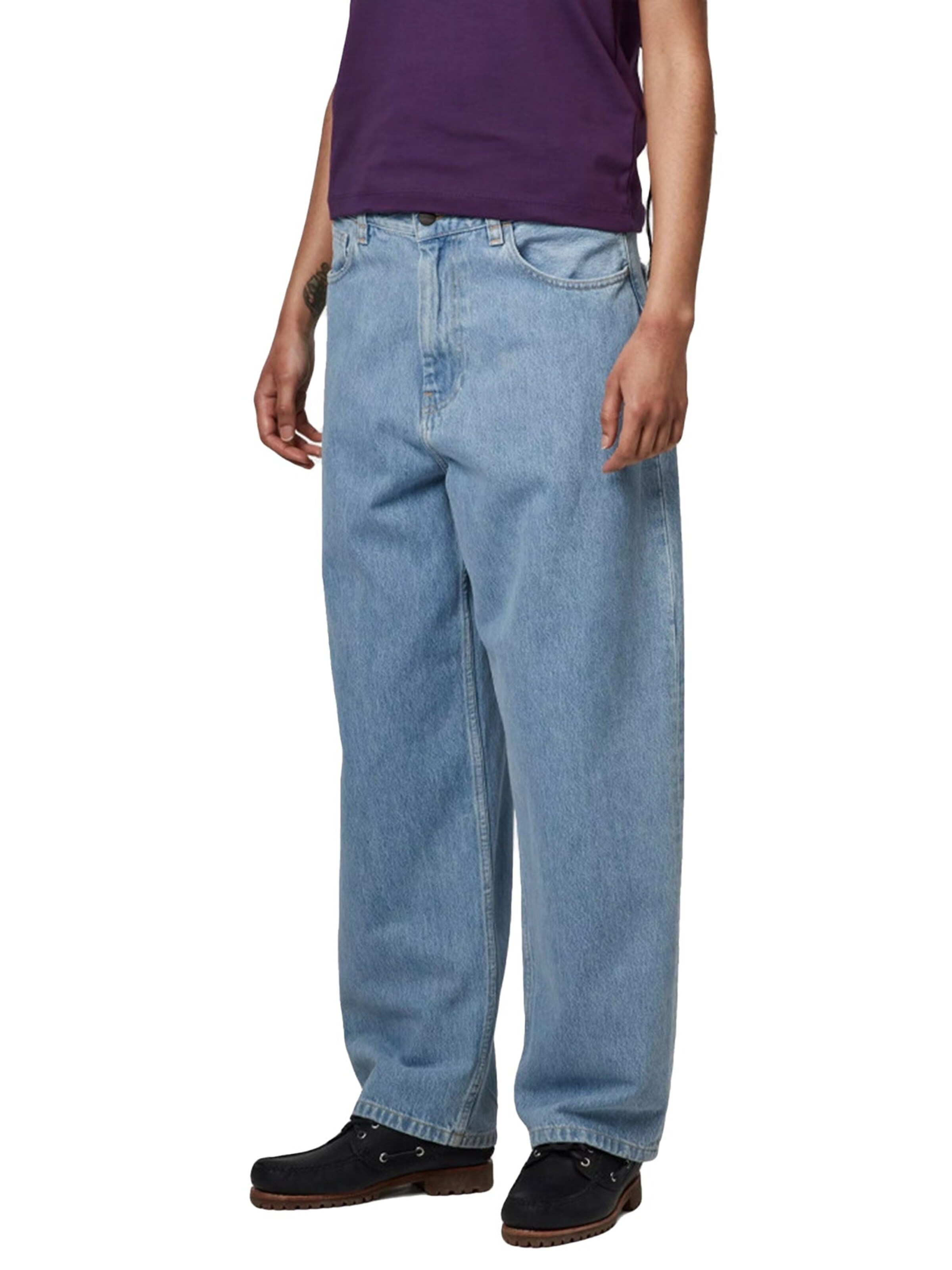 Carhartt WIP Luźne Jeansy 'W' BRANDON PANT BLUE STONE BLEACHED' w kolorze niebieski