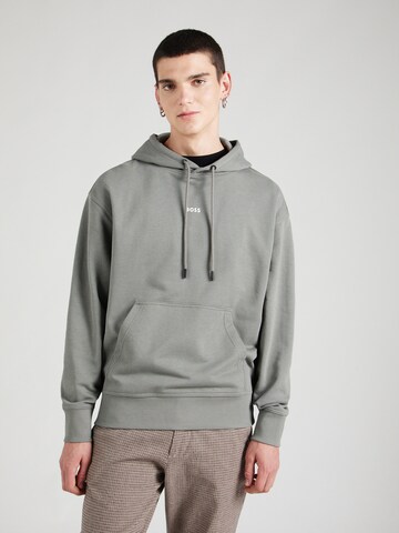 BOSS Sweatshirt in Groen: voorkant