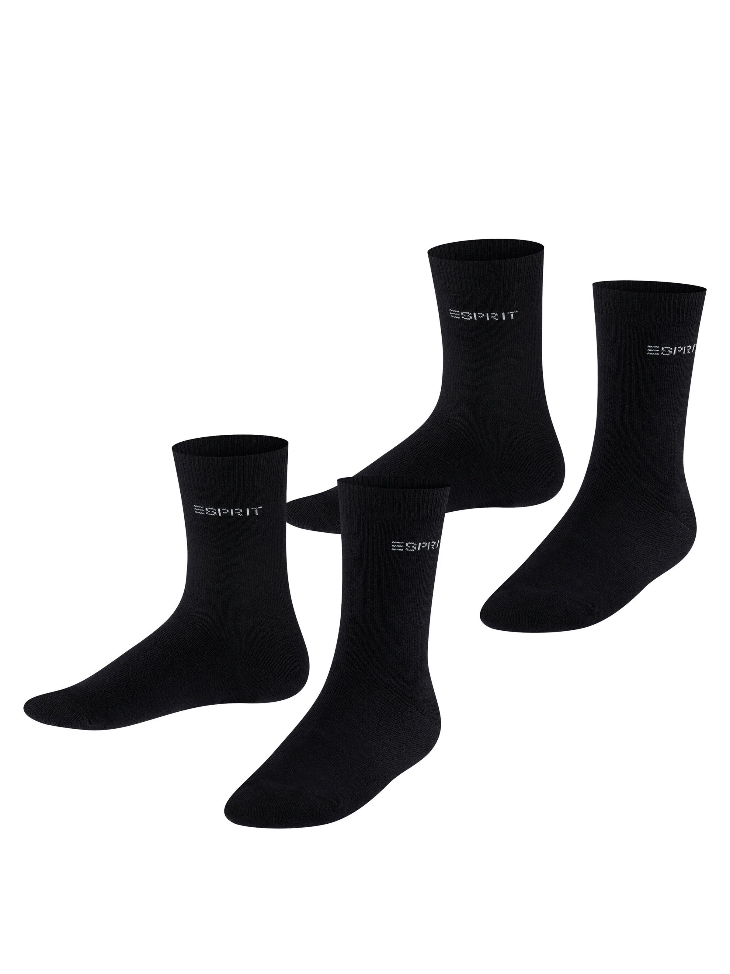 ESPRIT Socken 'Foot Logo 2-Pack'‌‌‌‌ in Schwarz: Vorderseite