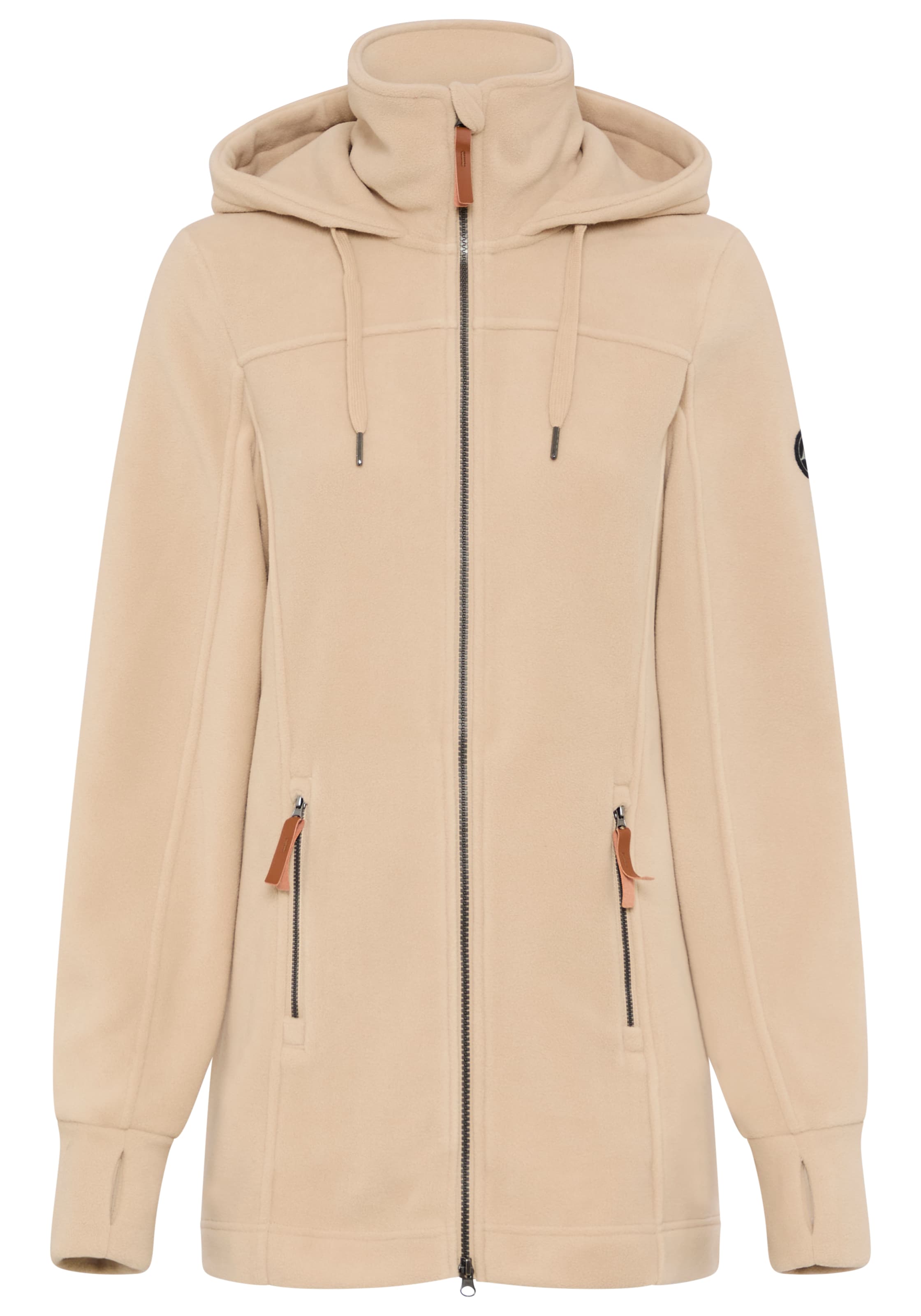 POLARINO Fleece Jacket in Beige: front