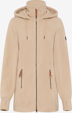 POLARINO Fleecejacke in Beige: Vorderseite